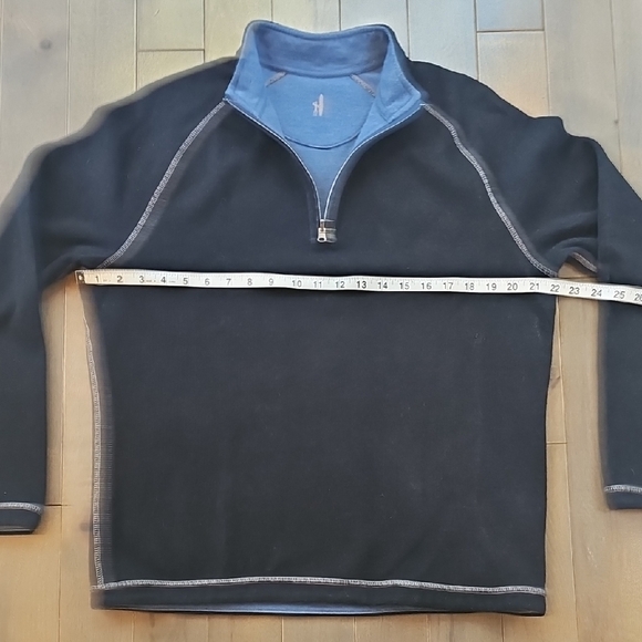 Johnnie O Men's Black and Blue Quarter-Zip Sweater - Picture 6 of 6